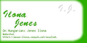 ilona jenes business card